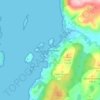 Mapa topográfico Craobh Haven, altitude, relevo