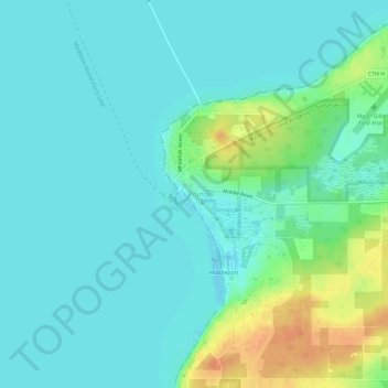 Mapa topográfico La Pointe, altitude, relevo