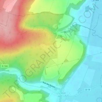 Mapa topográfico Arranges, altitude, relevo