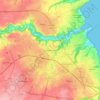 Mapa topográfico Saint-Brieuc, altitude, relevo