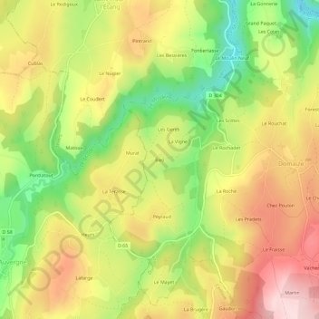 Mapa topográfico Biez, altitude, relevo