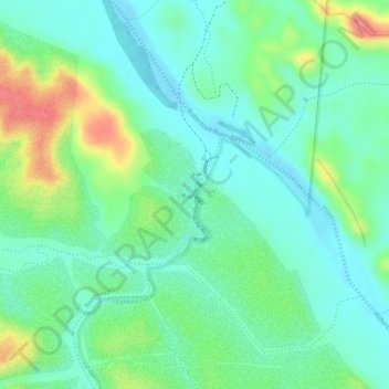 Mapa topográfico Cobbold Gorge, altitude, relevo