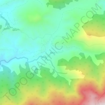 Mapa topográfico Azila, altitude, relevo