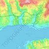 Mapa topográfico Cruz Quebrada-Dafundo, altitude, relevo