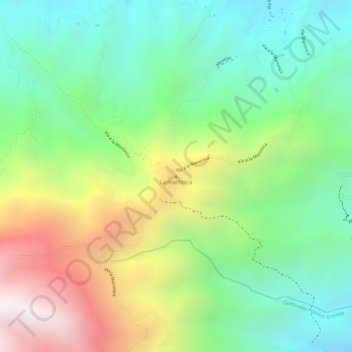 Mapa topográfico La Martinica, altitude, relevo
