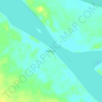 Mapa topográfico Bellavista, altitude, relevo