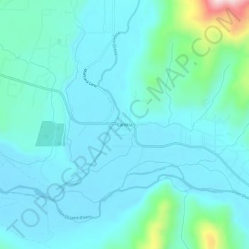 Mapa topográfico Carlotta, altitude, relevo