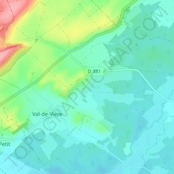 Mapa topográfico Rosay, altitude, relevo