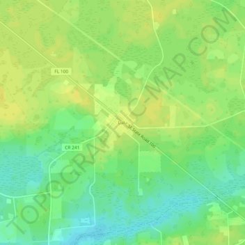 Mapa topográfico Lulu, altitude, relevo