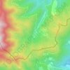 Mapa topográfico Las Illas, altitude, relevo