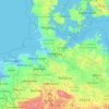 Mapa topográfico Hamburg, altitude, relevo