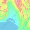Mapa topográfico Lasbela District, altitude, relevo