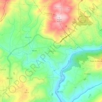Mapa topográfico Chapa, altitude, relevo