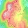 Mapa topográfico Dandenong Ranges, altitude, relevo