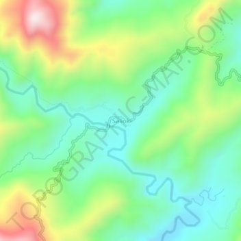 Mapa topográfico Saliok, altitude, relevo
