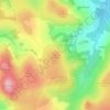 Mapa topográfico Hound Tor, altitude, relevo