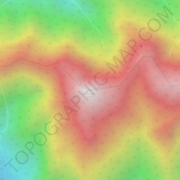 Mapa topográfico Cyclops Mountain, altitude, relevo