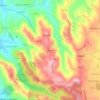 Mapa topográfico Louções, altitude, relevo