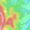 Mapa topográfico la Clau, altitude, relevo