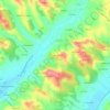 Mapa topográfico Calvet Haut, altitude, relevo