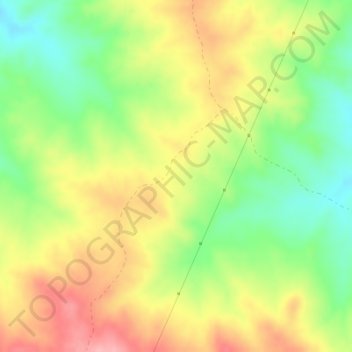 Mapa topográfico El Endrinal, altitude, relevo