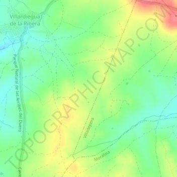 Mapa topográfico El Cuso, altitude, relevo