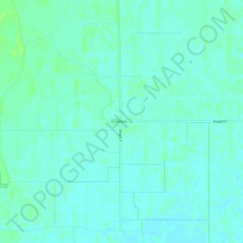 Mapa topográfico Afton, altitude, relevo