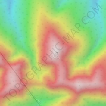 Mapa topográfico Mount Ragang, altitude, relevo