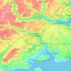 Mapa topográfico Colchester, altitude, relevo