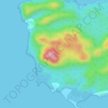 Mapa topográfico Sierra Llorona, altitude, relevo
