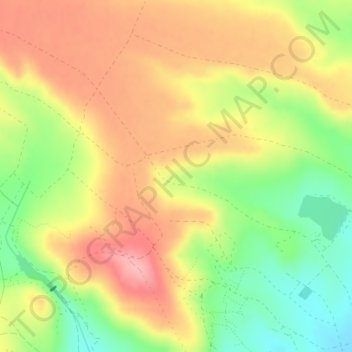 Mapa topográfico Valle de Requejo, altitude, relevo