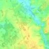 Mapa topográfico Les Grandes Landes, altitude, relevo