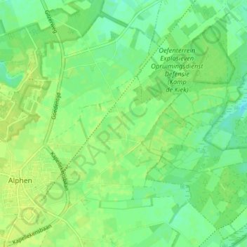 Mapa topográfico Looneind, altitude, relevo