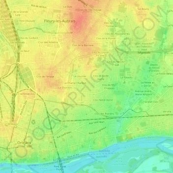 Mapa topográfico Le Petit Pont, altitude, relevo