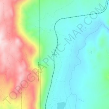 Mapa topográfico Scotts, altitude, relevo