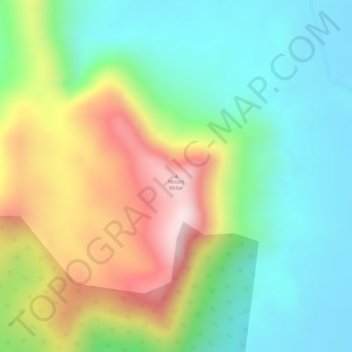 Mapa topográfico Mount Millar, altitude, relevo