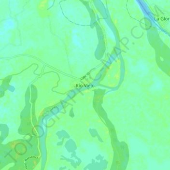 Mapa topográfico Río Viejo, altitude, relevo