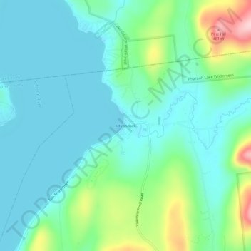 Mapa topográfico Adirondack, altitude, relevo