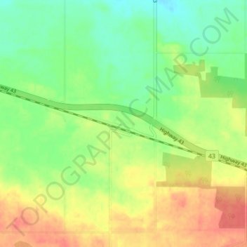 Mapa topográfico Cherhill, altitude, relevo
