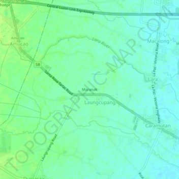Mapa topográfico Maranak, altitude, relevo