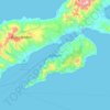 Mapa topográfico Ambon, altitude, relevo