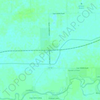 Mapa topográfico Edgetown, altitude, relevo