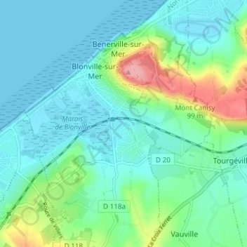 Mapa topográfico Lieu Malet, altitude, relevo