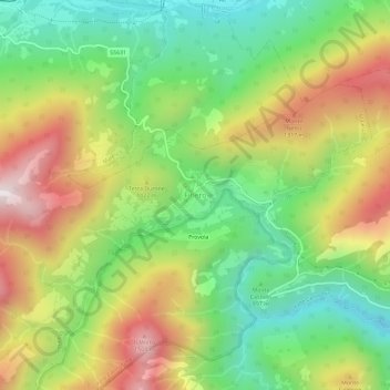 Mapa topográfico Finero, altitude, relevo