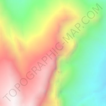 Mapa topográfico Moyen-Atlas, altitude, relevo