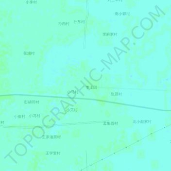 Mapa topográfico 李士固西村, altitude, relevo