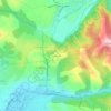 Mapa topográfico Les Grèzes, altitude, relevo