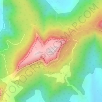 Mapa topográfico Visapur, altitude, relevo