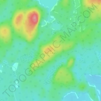 Mapa topográfico Oak Ridges, altitude, relevo