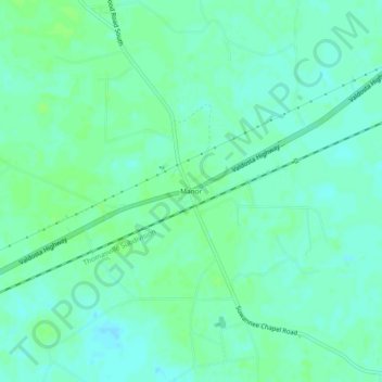 Mapa topográfico Manor, altitude, relevo